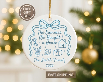 New Home Ornament 2025 | First Home Christmas Ornament | We Bought a House Gift | Personalized Family Ornament | Housewarming Keepsake