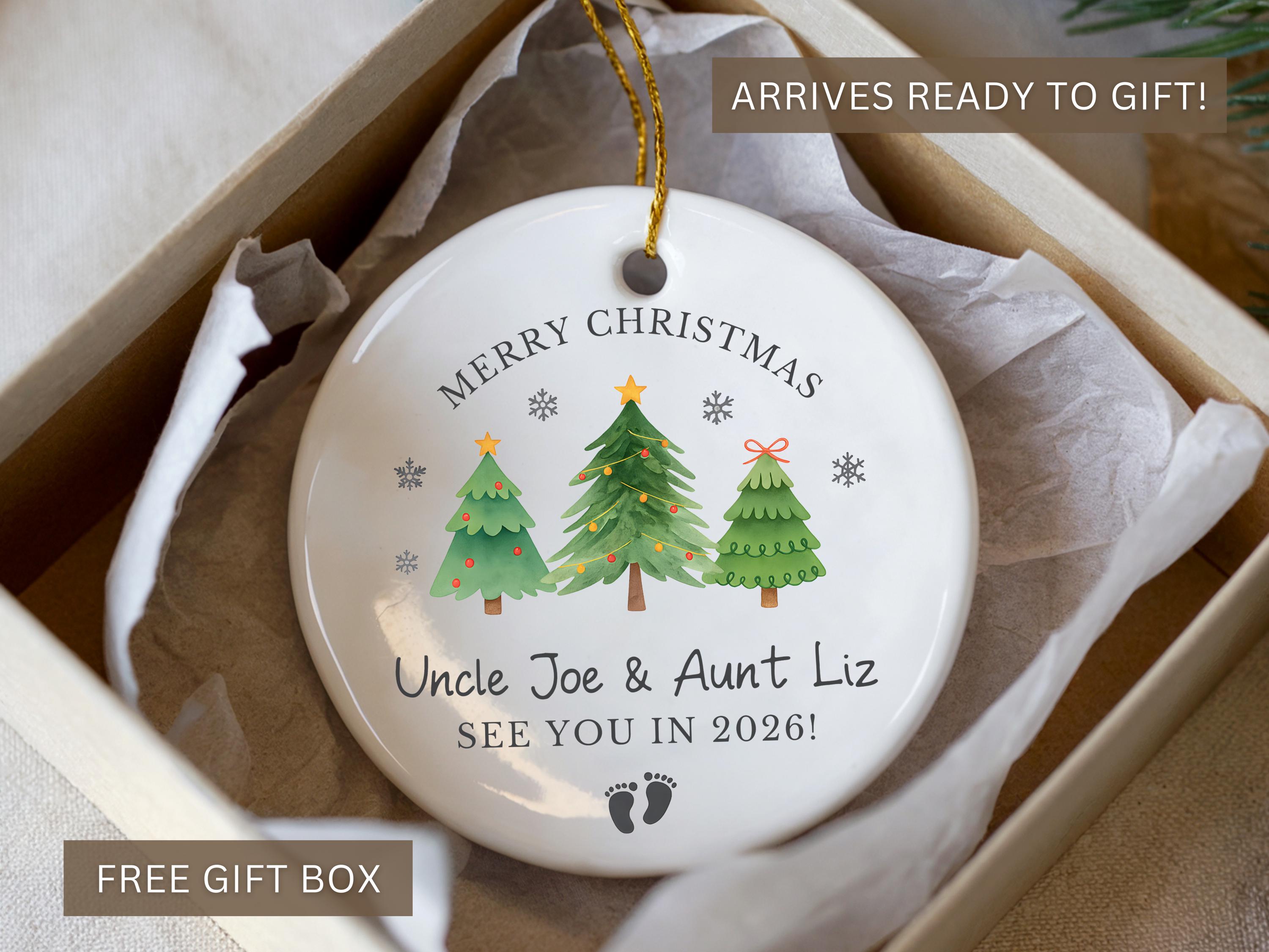 Personalized Aunt and Uncle Pregnancy Announcement Ornament | Baby ...