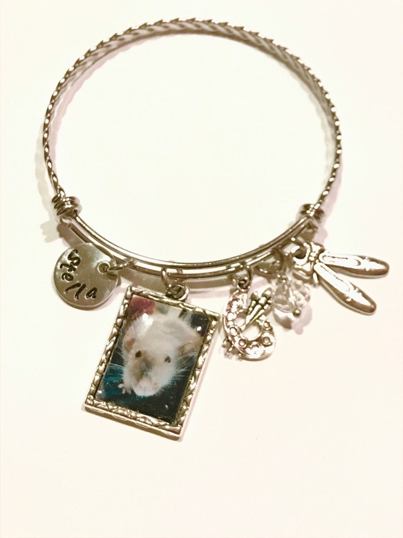 Handstamped Bangle Bracelet Aluminum Disc Bangle Birthstone Bracelet Pet Lover Bracelet Memorial Bracelet Animal Lover Special Order