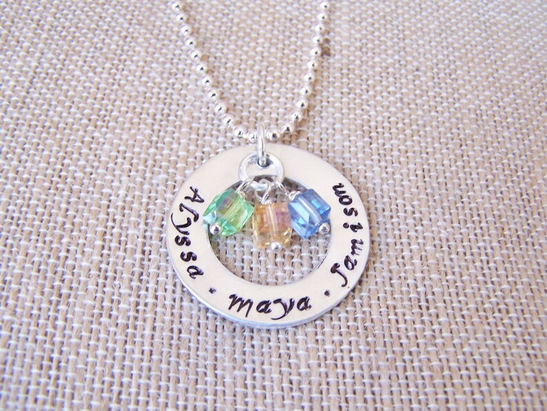 Handstamped Pendants Personalized Pendant Name Pendant Etsy