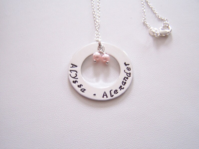 Handstamped Pendants personalized pendant name pendant Etsy