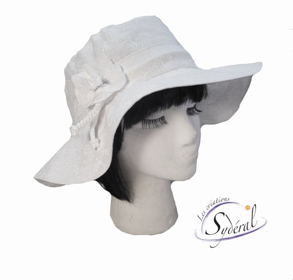Ladies Summer Hat Large Brim, White Hat, Packable Hat, Sun Hat, Travel Hat,  Big Capeline, Women Summer Hat, Women Capeline,sun Capeline -  Canada
