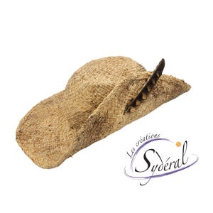 Musketeer natural straw hat,larping hat, ren fair hat, musketeer hat, historic hat, straw hat
