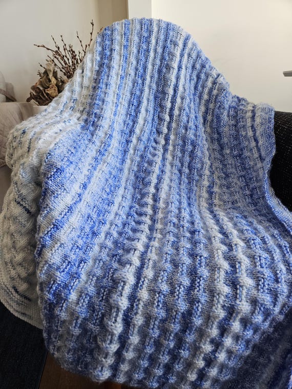 Soft & Cozy Handmade Knit Blanket, baby blanket, throw, Queen size, King size, and any customized size