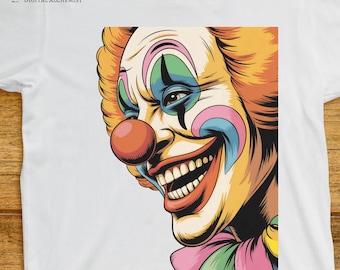 カラフルなピエロの絵 カラフルなピエロの漫画のキャラクターのイラストのイラスト素材