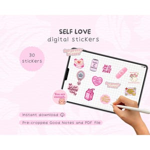 Pack 30 stickers digitales | digital stickers | pegatinas Goodnotes | pegatinas para planificador