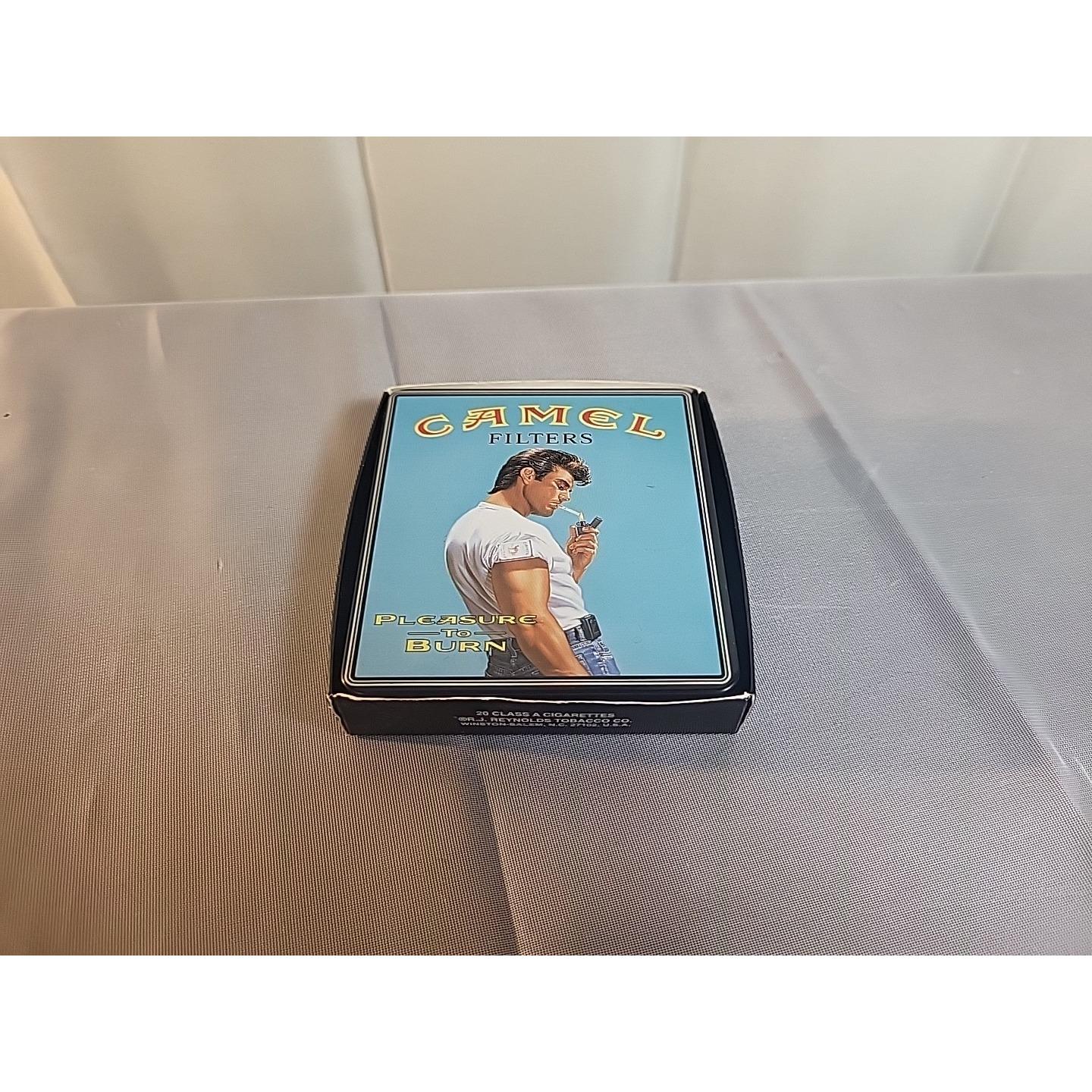 Vintage Camel Filters Tin With Box & Ad Card - German Made Rare