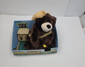 Gemmy Dancing Fishing Bear & Friends 2007 Animated Singing Fish Tested Works Box
