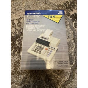 NY SHARP EL-1197IV 10-siffrig elektronisk miniräknare med utskrift, skattefunktion