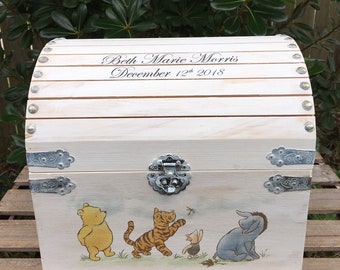 Winnie The Pooh 10 Baby Shower Card Box Diaper Caddy Etsy