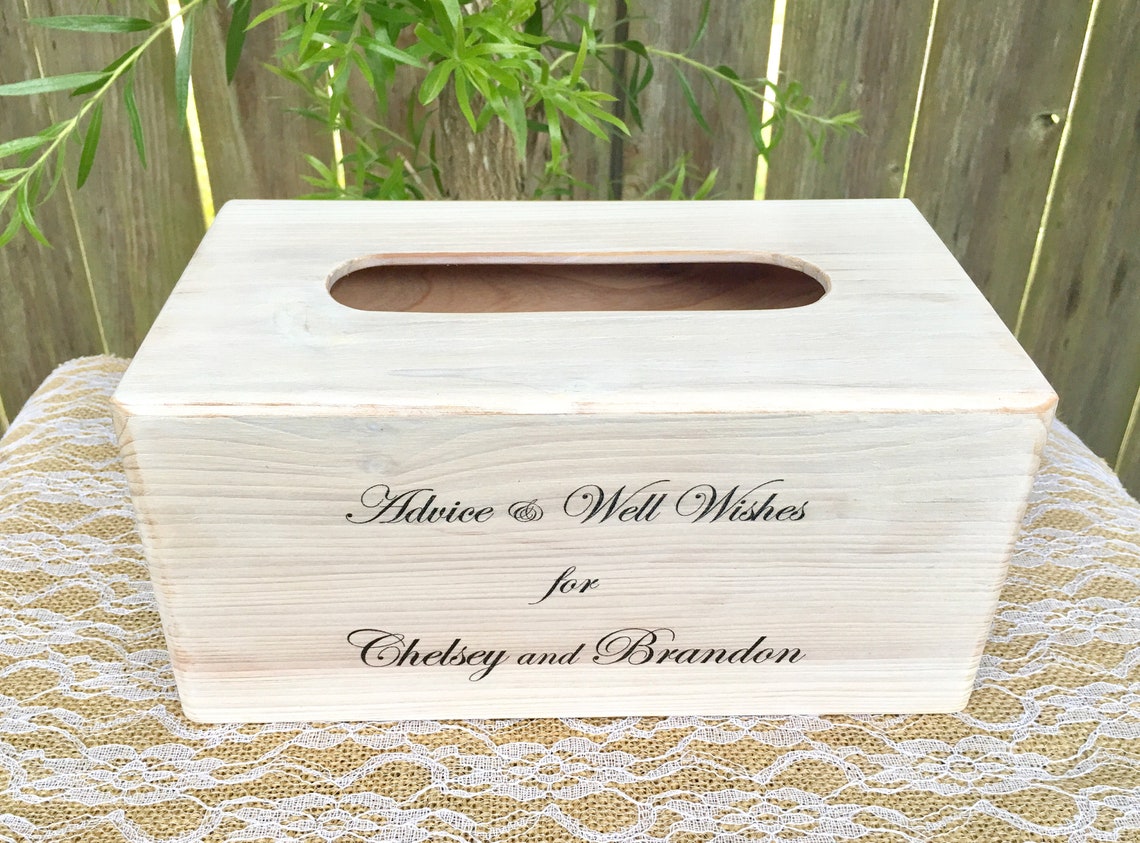 Wedding Advice Box Well Wishes Box Advise for the Bride Etsy
