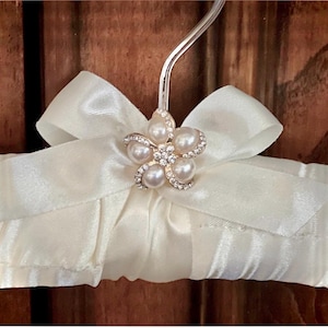 satin hangers for wedding dress Amazon.com: HANGERWORLD 5 Ivory 17inch Satin Padded Top Garment Wedding Clothes Coat Hangers with Buttons : Home & Kitchen