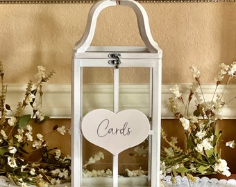 Wedding Card Holder - FREE SHIPPING - Wedding Card Lantern - Alternative Wedding Card Box - Wedding Money Box