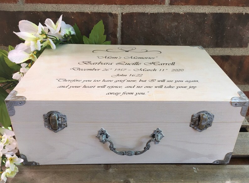 Mom's Memory Box Memorial Box Keepsake Box Dad's Etsy