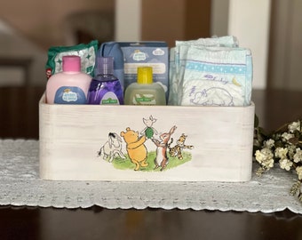 Winnie the Pooh Nursery - Toiletry Organizer - Baby Shower Card Box - Baby Gift Basket - Baby Shower Raffle Card Box - Diaper Bag