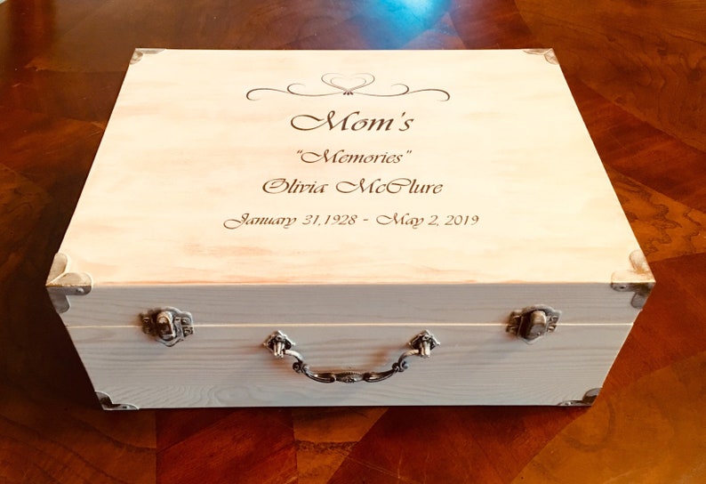 Mom's Memory Box Memorial Box Keepsake Box Dad's Etsy