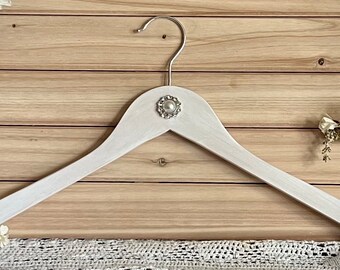 17.5" Wooden Wedding Dress Hanger - Bridesmaid Hanger - Lingerie Hanger - Made of Honor Hanger - Bridal Hanger - Quinceanera Hanger