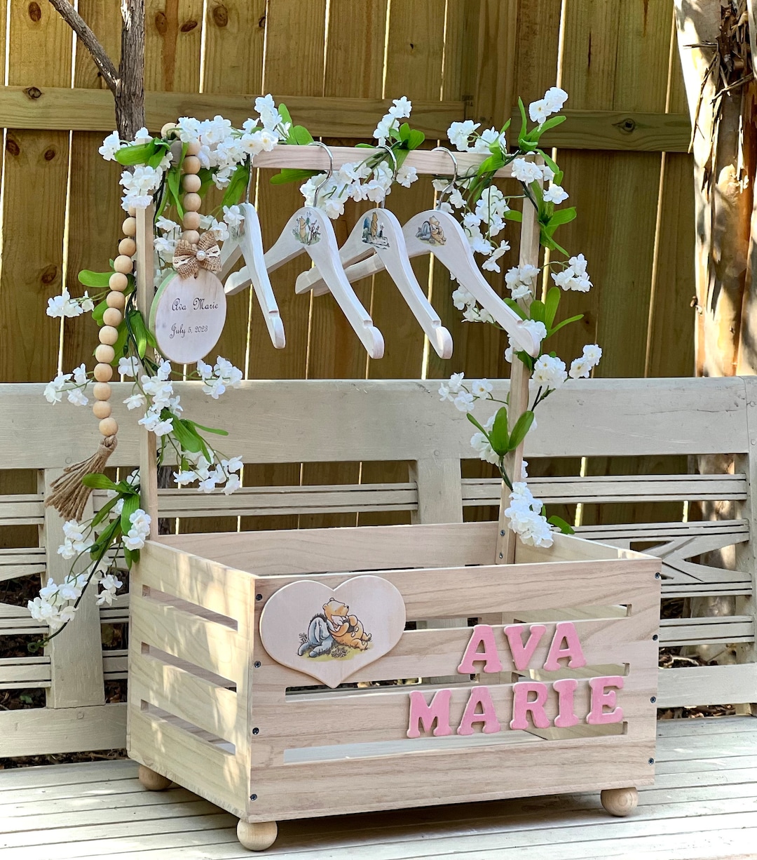 Wood Crate Large Baby Shower Gift Box Baby Shower Crate Closet