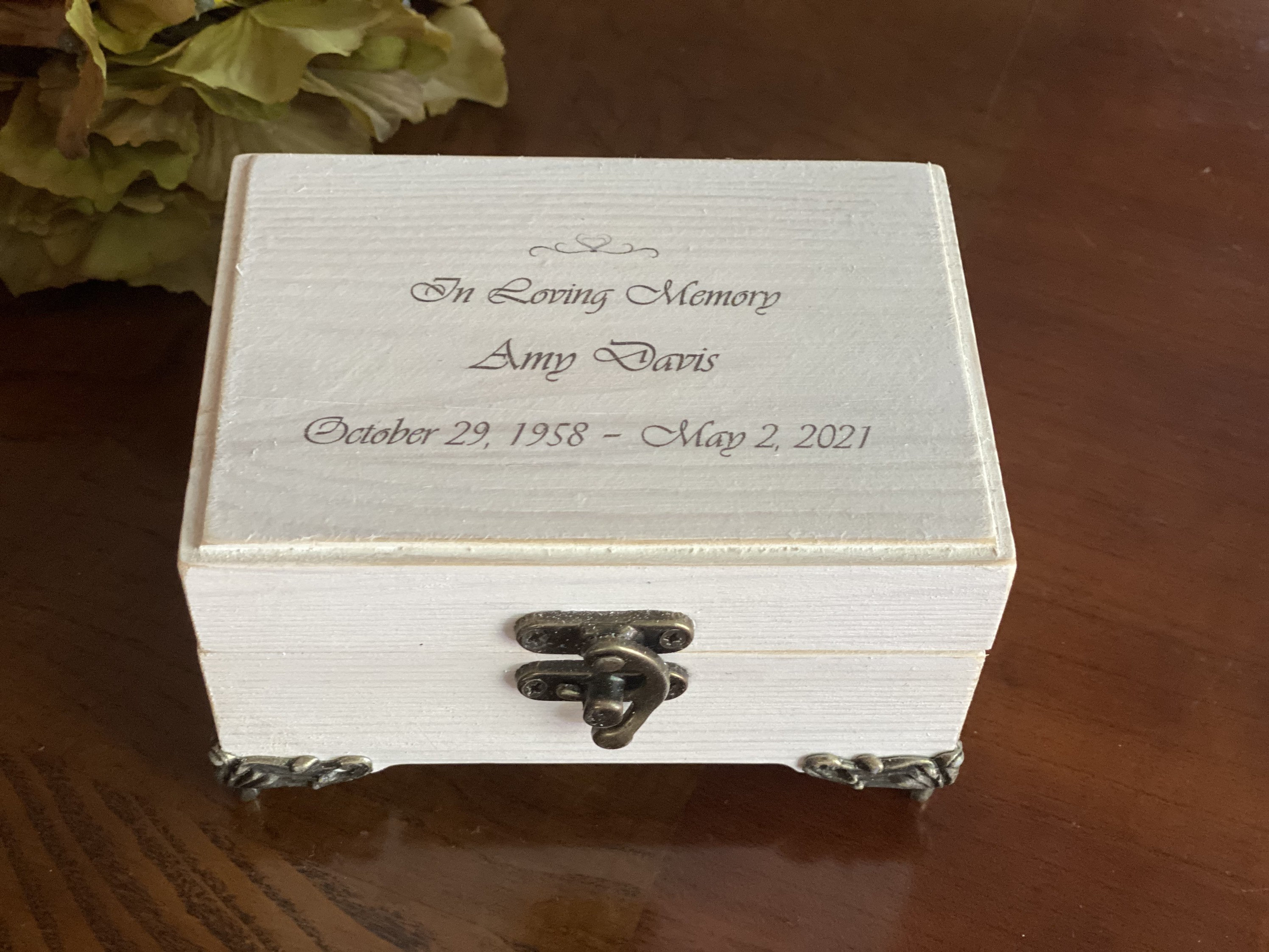 Moms Memory Box Memorial Box Personalized Memory Box Etsy