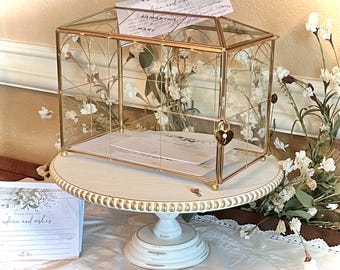 Personalized Wedding Card Box, Lockable Card Box, Birthday, Anniversary, Card Box Stand