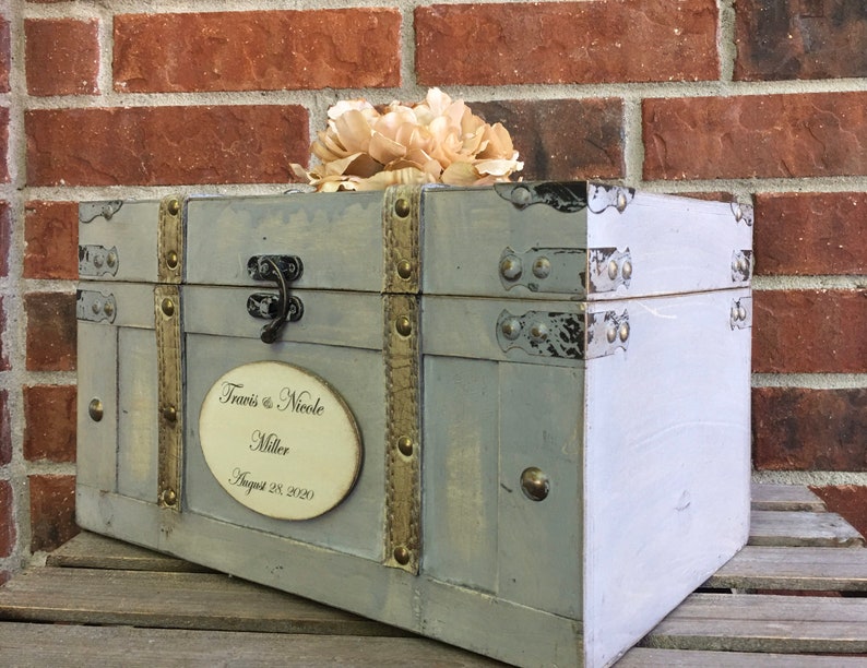 Wedding Card Box Keepsake Chest Vintage Wedding Card Box Etsy