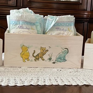 Winnie the Pooh Baby Shower Gifts, Photo Props, Changing Table Organizer, Diapers, Lotions