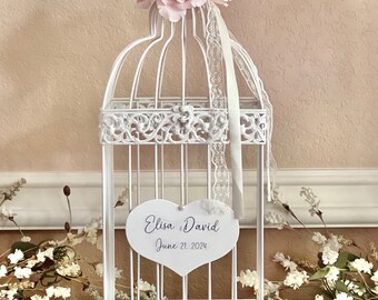 21” Large Wedding Card Holder - FREE SHIPPING - Wedding Card Birdcage - Alternative Wedding Card Box