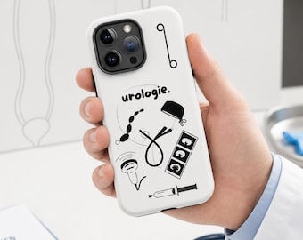 Custodia per telefono Urologia MagSafe® iPhone Minimalista Bianco e Nero Regalo per Dottore Infermiere MTA Studente di Medicina Custodia con Motivo Medico