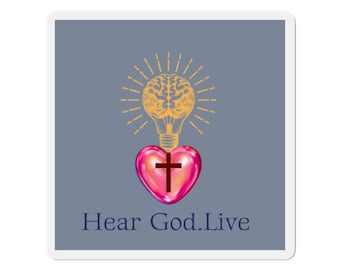 HearGod.Live™  Die-Cut Magnet | Religious faith fridge magnet