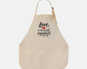 Love is the secret ingredient shorter Apron