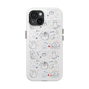 Cute Cat Phone Case, Durable Phone Cover, Pet Lover Gift, Unique Cat Design, Stylish & Fun Cell Phone Case
