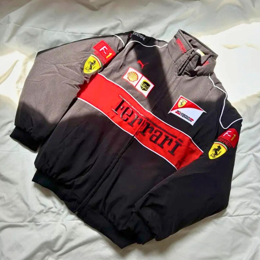 Formula 1 Retro Racing Jacket Adult Formula 1 Vintage Racing Ferrari Jacket F1-formula 1 Vintage ...