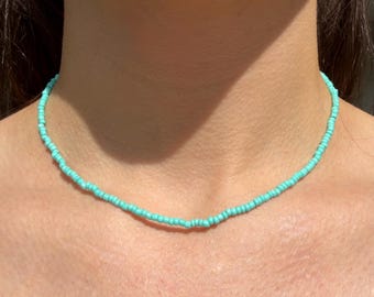 Collar de cuentas de aguamarina