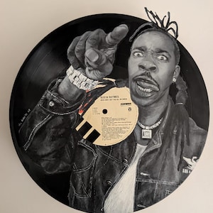 Busta Rhymes -  Hand-Painted on Vinyl Record ( Framed) - 1 of 1