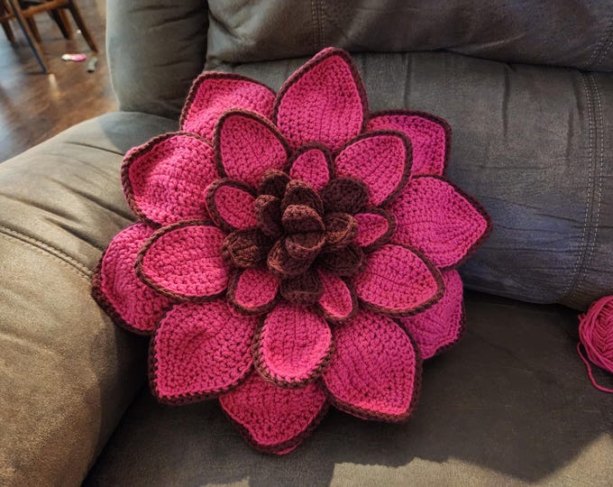 Handmade Dahlia pillow/cushion