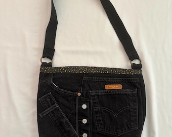 DENIM CROSSBODY TOTE