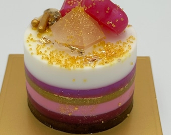 Herz Gestreifter Käsekuchen