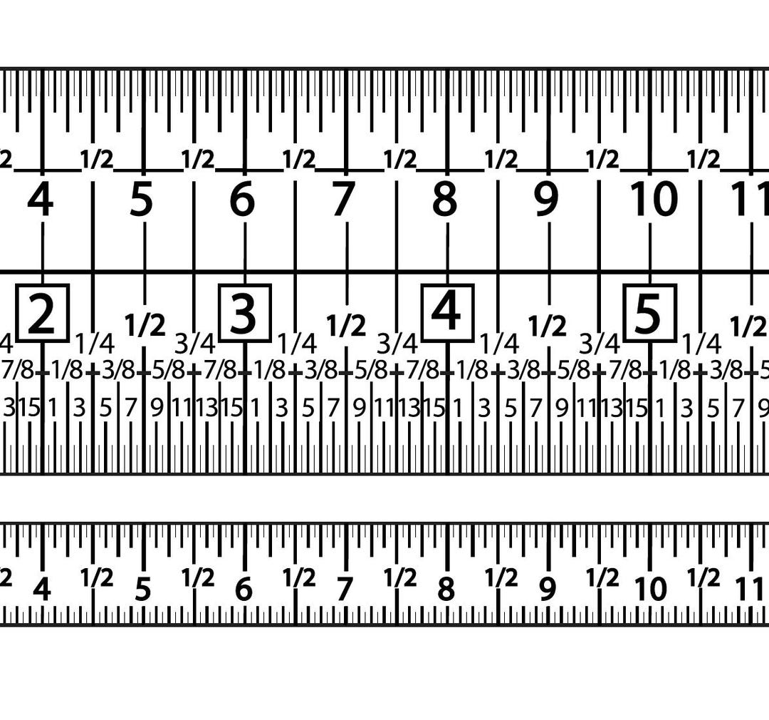 Half-scale Ruler in Inches (printable PDF for Transparency Film) - Etsy
