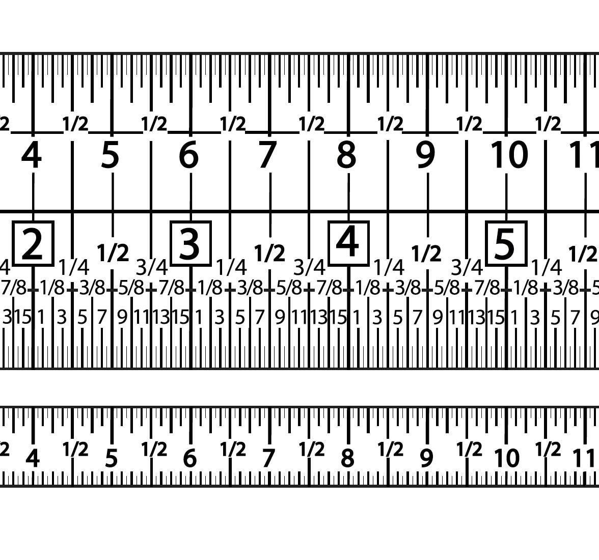 Half-scale Ruler in Inches (printable PDF for Transparency Film) - Etsy