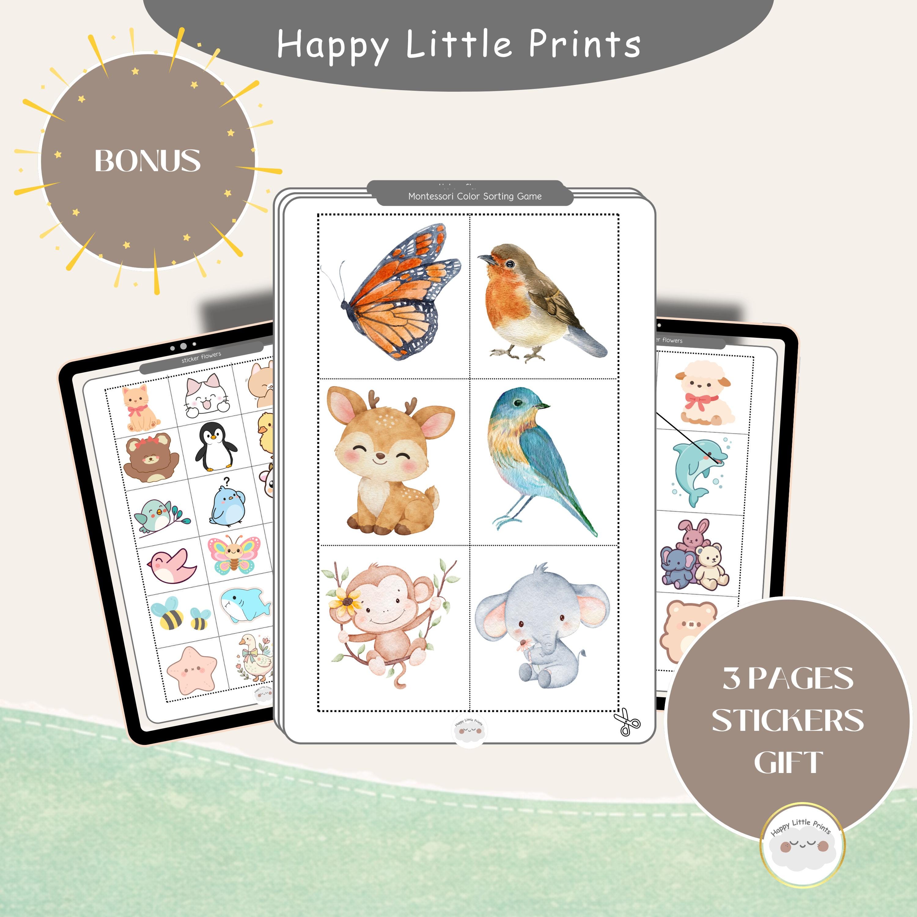 Animal Color Sorting Activity Printable, Montessori Toddler Busy Book ...