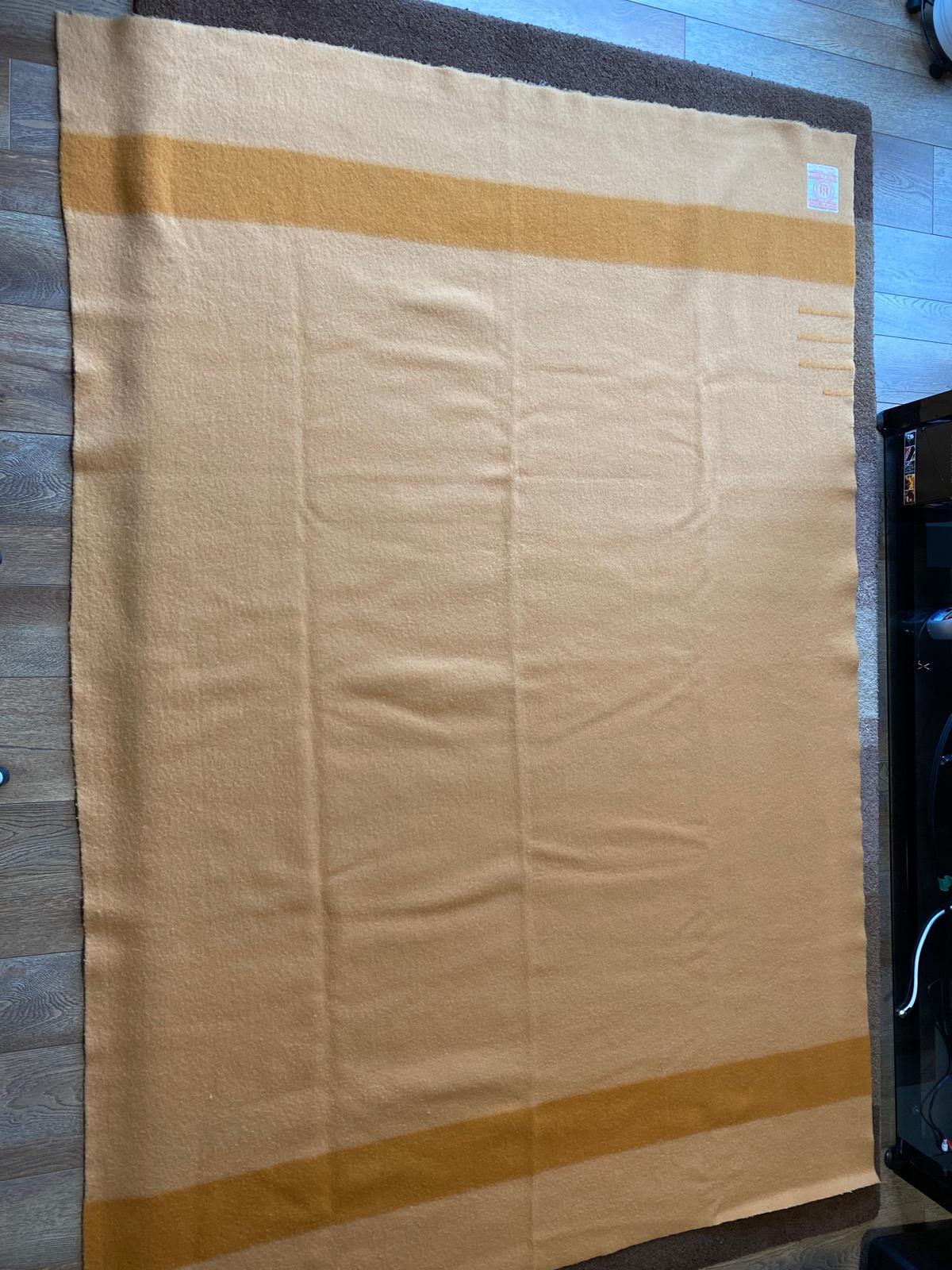 Vintage Hudson's Bay 3.5 Point Wool Blanket – Gold, Made in