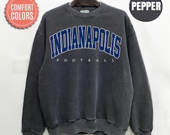 Comfort Colors Indianapolis Football Sweatshirt, Indianapolis Football Sweater, Vintage Style Indianapolis Football Shirt, Football fan Gift