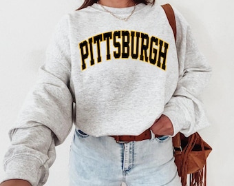 Pittsburgh Football Sweatshirt, Pittsburgh Football Tshirt, Vintage Style Pittsburgh Football Sweater, Pittsburgh Football Fan Gift