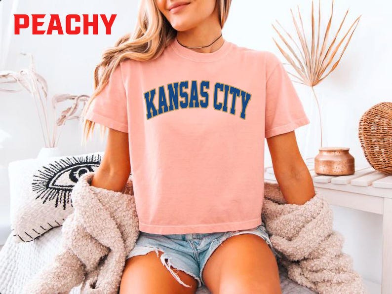 Vintage Kansas City baseball cropped Tshirt Kansas City baseball T-shirt retro Kansas City Tee baseball Gift Comfort Color Crop Top image 7