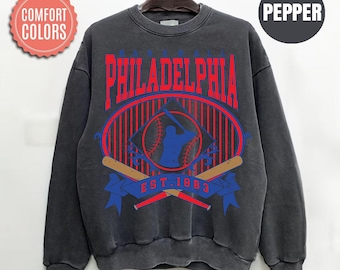 Comfort Colors Philadelphia Baseball Sweatshirt, Vintage Philadelphia Baseball Shirt, Game Day Crewneck, Baseball Fan Gift