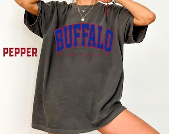 Vintage Buffalo Football Shirt Comfort Colors, Football Buffalo, Buffalo Football Fan Gift, Retro Football Tee, For Women & Men