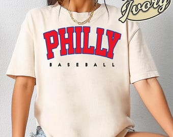 Vintage Philadelphia Baseball Shirt Comfort Colors, Baseball Philly, Philly Baseball Fan Gift, Retro Baseball Tee, For Women & Men