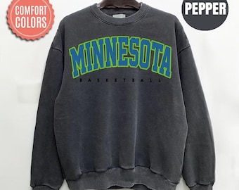 Comfort Colors Minnesota Basketball Sweatshirt, Minnesota Basketball Sweatshirt, Vintage Minnesota Basketball Shirt, Basketball fan Gift