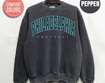 Comfort Colors Philadelphia Football Sweatshirt, Philadelphia Football Sweater, Vintage Style Philly Football Shirt,Philly Football fan Gift