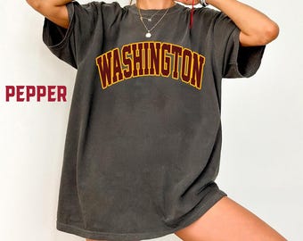 Vintage Washington Football Shirt Comfort Colors, Football Washington, Washington Football Fan Gift, Retro Football Tee, For Women & Men